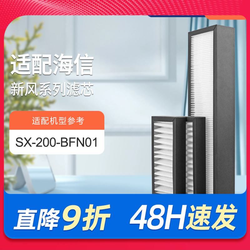 适配海信壁挂式新风机滤芯SX-200-BFN01过滤网DHA20D1除醛套装