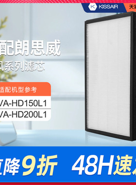 适配朗思威鲜氧新风系统新风机滤网HEVA-HD150L1/HD200L1过滤芯