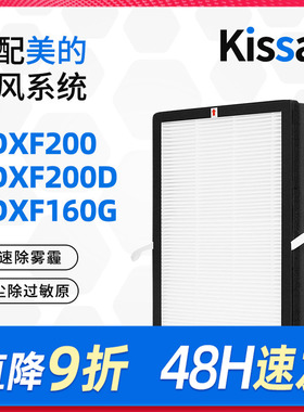 适配美的新风机系统滤芯MDXF200D/200/160G过滤网集尘除pm2.5