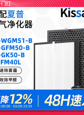 适配夏普空气净化器过滤网FU-GK50/FP-FM40L滤芯除甲醛FZ-F40SFE