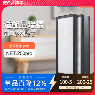 适配曼瑞德NET250.Pro全热回收型新风机过滤网滤芯F1106集尘滤芯