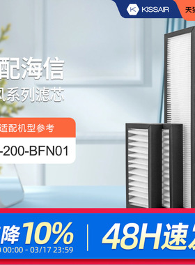 适配海信壁挂式新风机滤芯SX-200-BFN01过滤网DHA20D1除醛套装