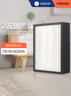 适配朗思威新风机滤芯CS100-SD220A天花式除霾新风系统过滤网