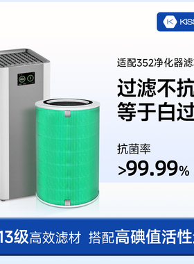 适配352空气净化器滤芯x50/x60/x50s/x63pet/x63c/x66c过滤网