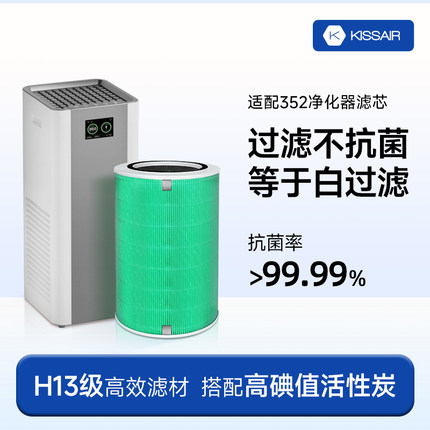 适配352空气净化器滤芯x50/x60/x50s/x63pet/x63c/x66c过滤网