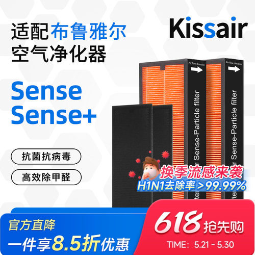 适配布鲁雅尔片装空气净化器滤网