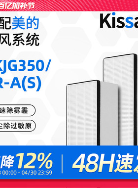 适用美的雾霾新风机系统XKJG350Q/QR滤芯过滤网