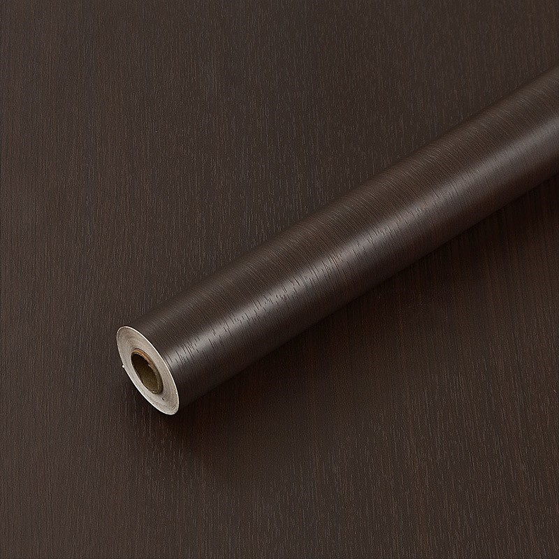 黑胡桃木纹木色仿木皮自粘贴纸家具柜子橱柜衣柜翻新贴皮加厚防水