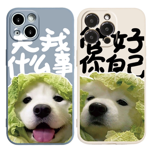 管好你自己菜狗适用苹果14Promax手机壳iPhone13新款11全包12防摔xsmax情侣xr搞怪x保护套7plus个性8p女生i男