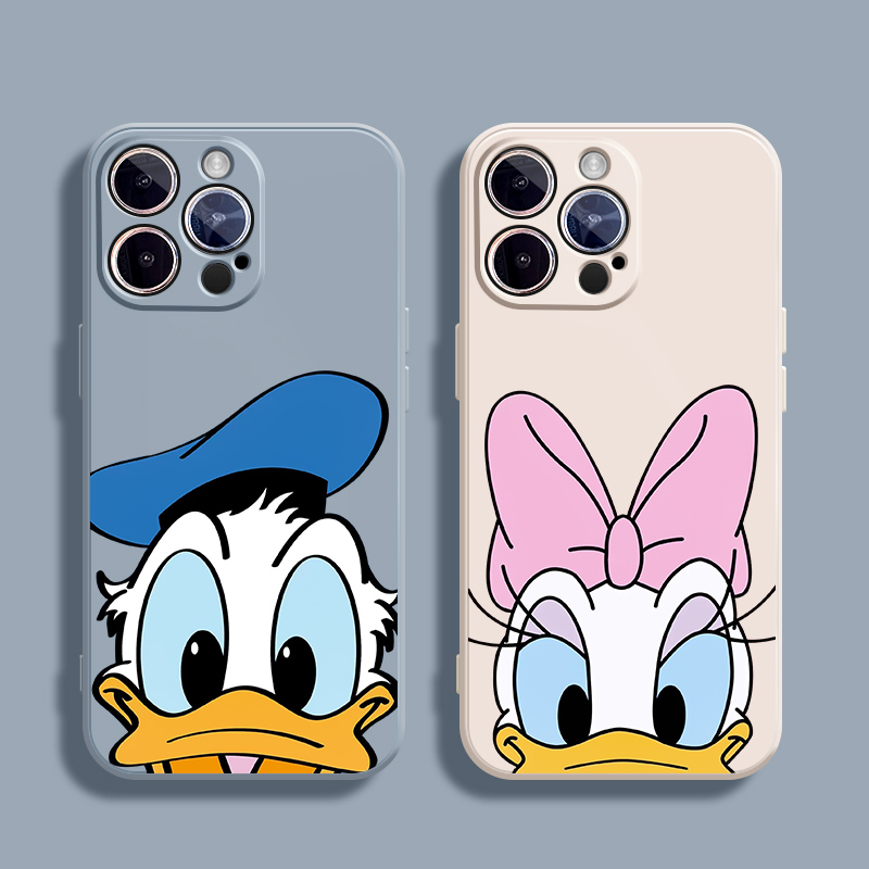 卡通鸭子适用苹果13手机壳11Pro max硅胶iPhone14新款12情侣xsmax唐老鸭xr情侣x保护套7plus女生8p可爱6s软se