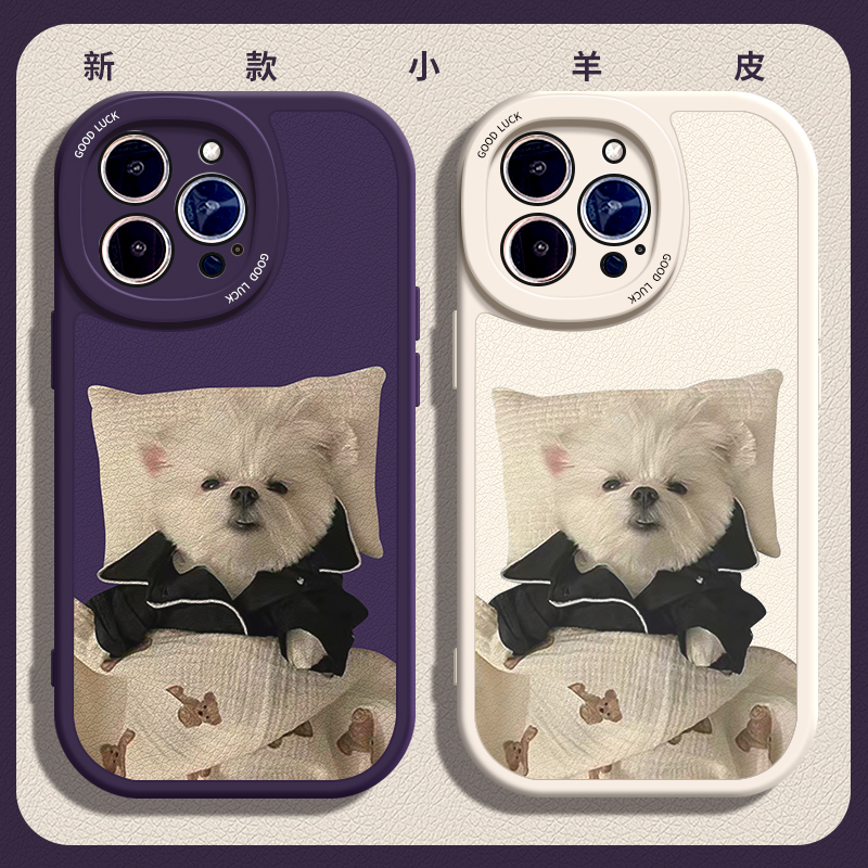 胖妞皮纹软壳睡觉搞怪狗狗