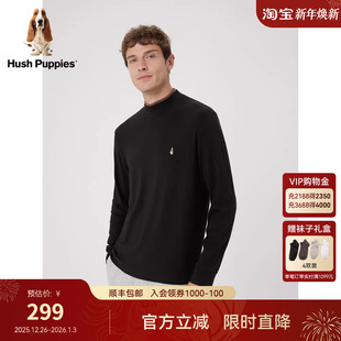 Puppies 打底衫 暇步士男装 T恤双层撞色立领男士 弹力保暖长袖 Hush