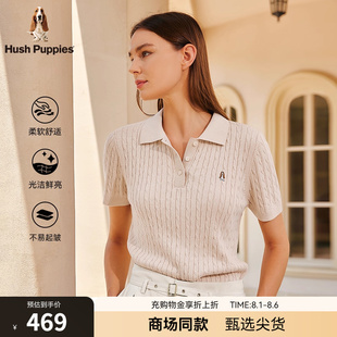 新品 新款 春季 T恤休闲Polo针织衫 纯棉短袖 纯棉针织 暇步士女装
