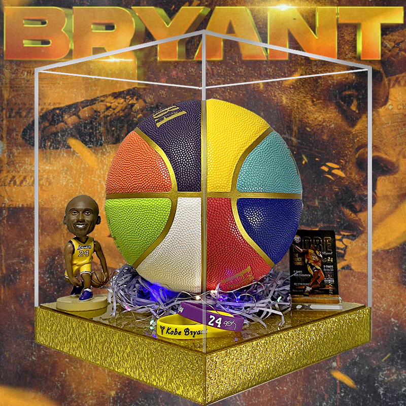 美国正品科比彩色儿童5号篮球签名限量版礼盒小学生礼物纪念款