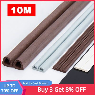 10M DIEP Type Door Weather Strip Self Adhesive Rubber Seal F