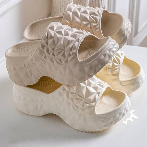 Women's Chunky Platform Slippers Summer Comfort Soft Thick B