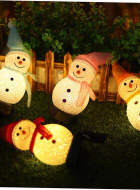 圣诞Christmas lights Snowman Solar Landscape Light Lawn lp