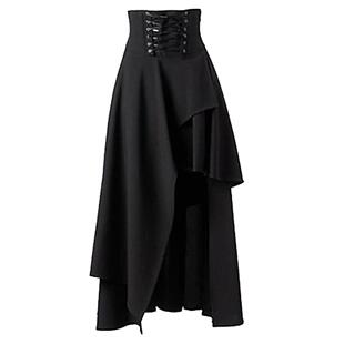 irregular Solid color fashionable skirt不规则半身长裙 Gothic