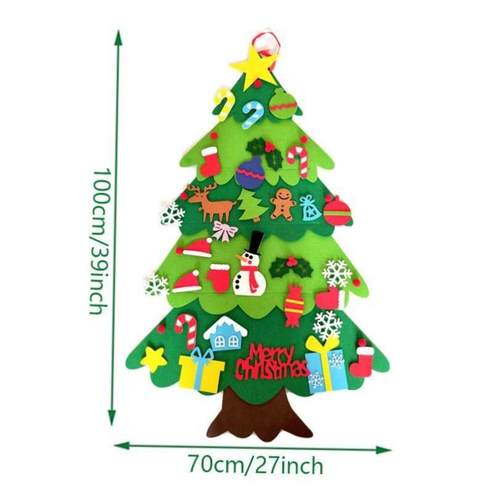 DIY Felt Christmas Tree Christmas Decoration for Home Navida
