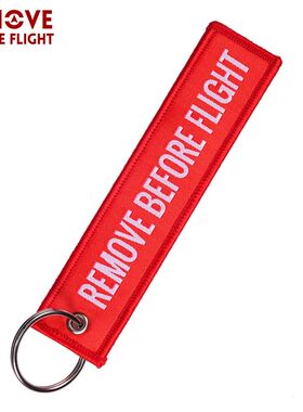 Remove Before Flight Woven Key Ring Special Luggage Tag Labe