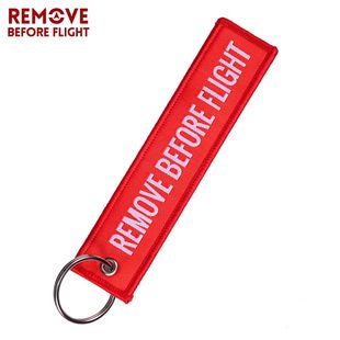 Remove Before Flight Woven Key Ring Special Luggage Tag Labe