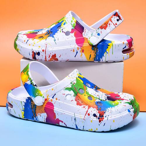 Couple Style Men's and Women's Clogs Sandals Slippers Inkjet