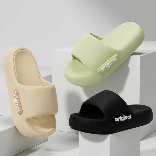 Thick Bottom Cloud Slippers Women Fashion Letter Print Platf
