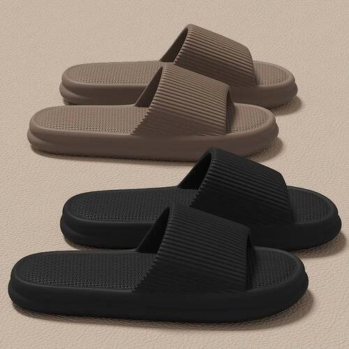 Men Summer Silent Slippers Indoor Home Bathroom Anti-Slip So