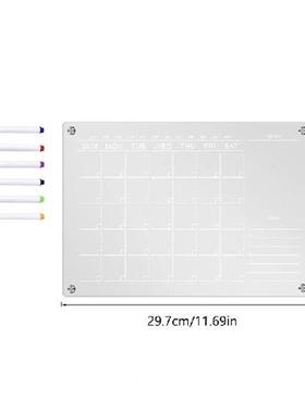 Clear Acrylic Fridge Magnet Sticker Calendar Board Planner