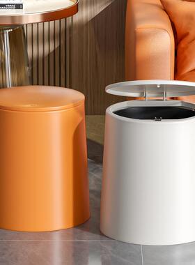 Rubbish Can Kitchen Toilet Trash with Press Lid Garbage Bin