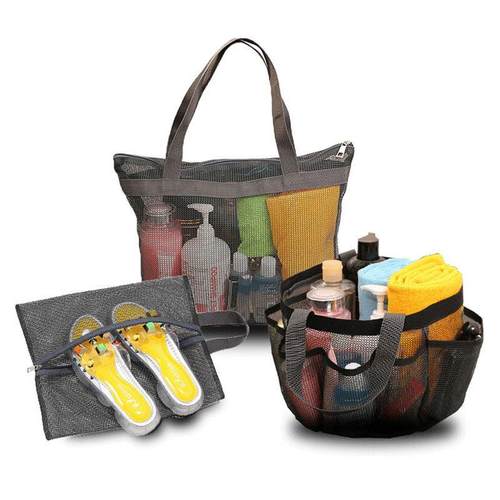 Multifunction Tote Bag Large Capacity Mesh Shower Beach Bags
