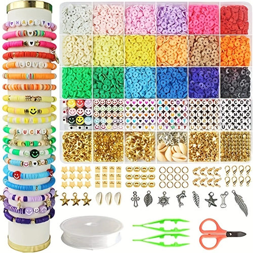 16800Pcs/Box 2mm Clay Bracelet Beads for Jewelry Making Kit