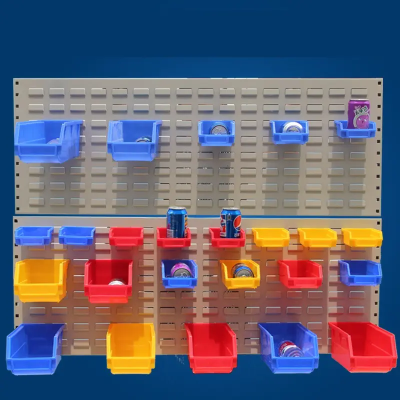 背挂式零件箱斜口塑料盒物料盒五金收纳盒挂壁式分类元件盒螺丝盒