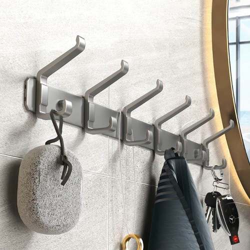 免打孔挂衣钩卫生间毛巾壁挂粘钩固定门后浴室衣服帽子排挂钩架
