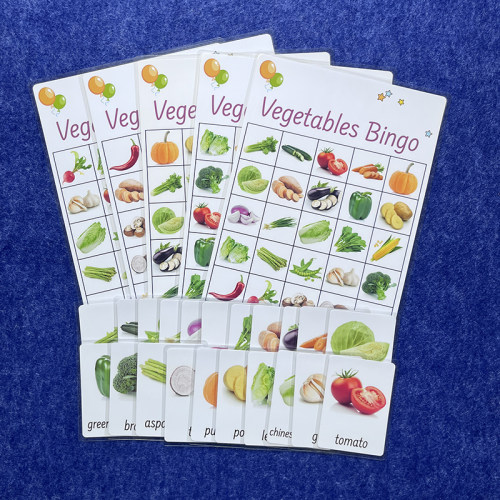 英语蔬菜宾果VegetablesBingo卡