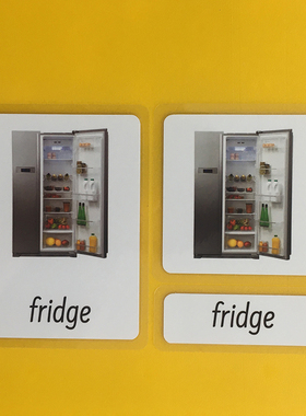 新款早期启蒙训练蒙氏语言区三段卡厨房用品kitchentools单词闪卡