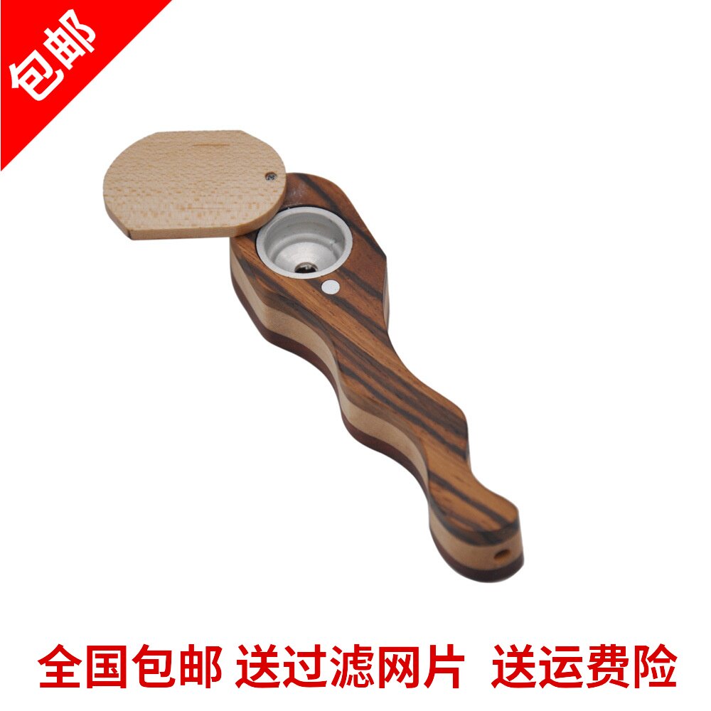 创意手工木头烟斗蛇形弯弯木烟斗旋转盖子木头烟斗携带方便 pipe|msdalam kategori ZIPPO/Swiss Army Knife/cermin mata, penulis, paip - dari Buy2taobao.com untuk memberikan perkhidmatan ejen Taobao profesional membeli