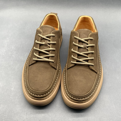 2025新款男鞋皮鞋头层猪皮男士运动休闲鞋透气磨砂男鞋轻便耐磨