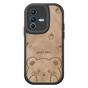 适用vivos12手机壳pro保护套新款女viv0全包防摔vovos高级感vivis网红vovis笑脸viovs液态硅胶viv0后盖是外壳