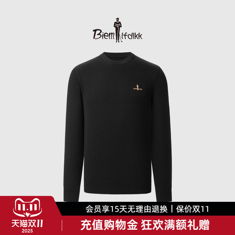 比音勒芬羊毛衫套头圆领