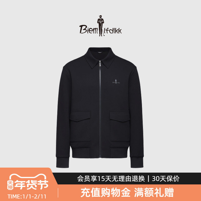 【轻柔弹力】比音勒芬秋季男士时尚休闲工装风翻领针织夹克外套,男装,夹克,淘宝优惠券,粉丝福利购,淘宝优惠卷