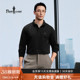 上衣商务通勤亲肤弹力翻领长袖 比音勒芬男士 POLO衫 干爽珠地