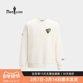 年轻休闲宽松圆领T恤 男士 Hattie海蒂联名 比音勒芬2025秋新款