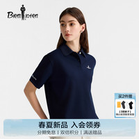 【功能棉】比音勒芬2025夏季新款女士翻領(lǐng)T恤抗菌涼感短袖polo衫