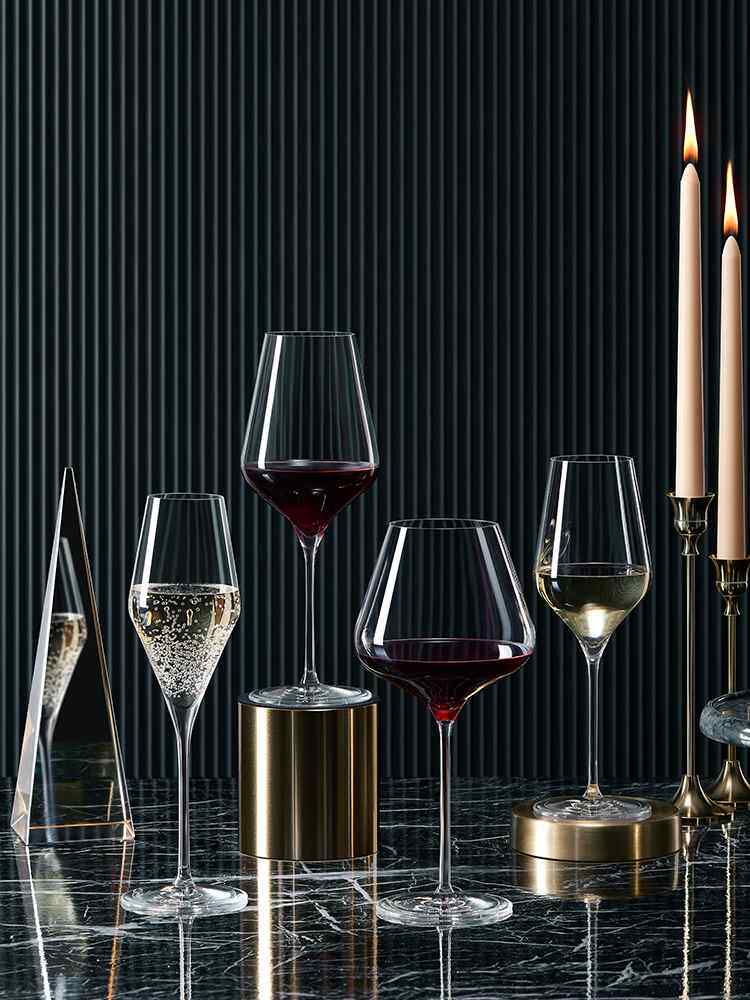 Cheer启尔 进口红酒杯轻奢高档套装家用葡萄酒水晶高脚香槟杯礼盒