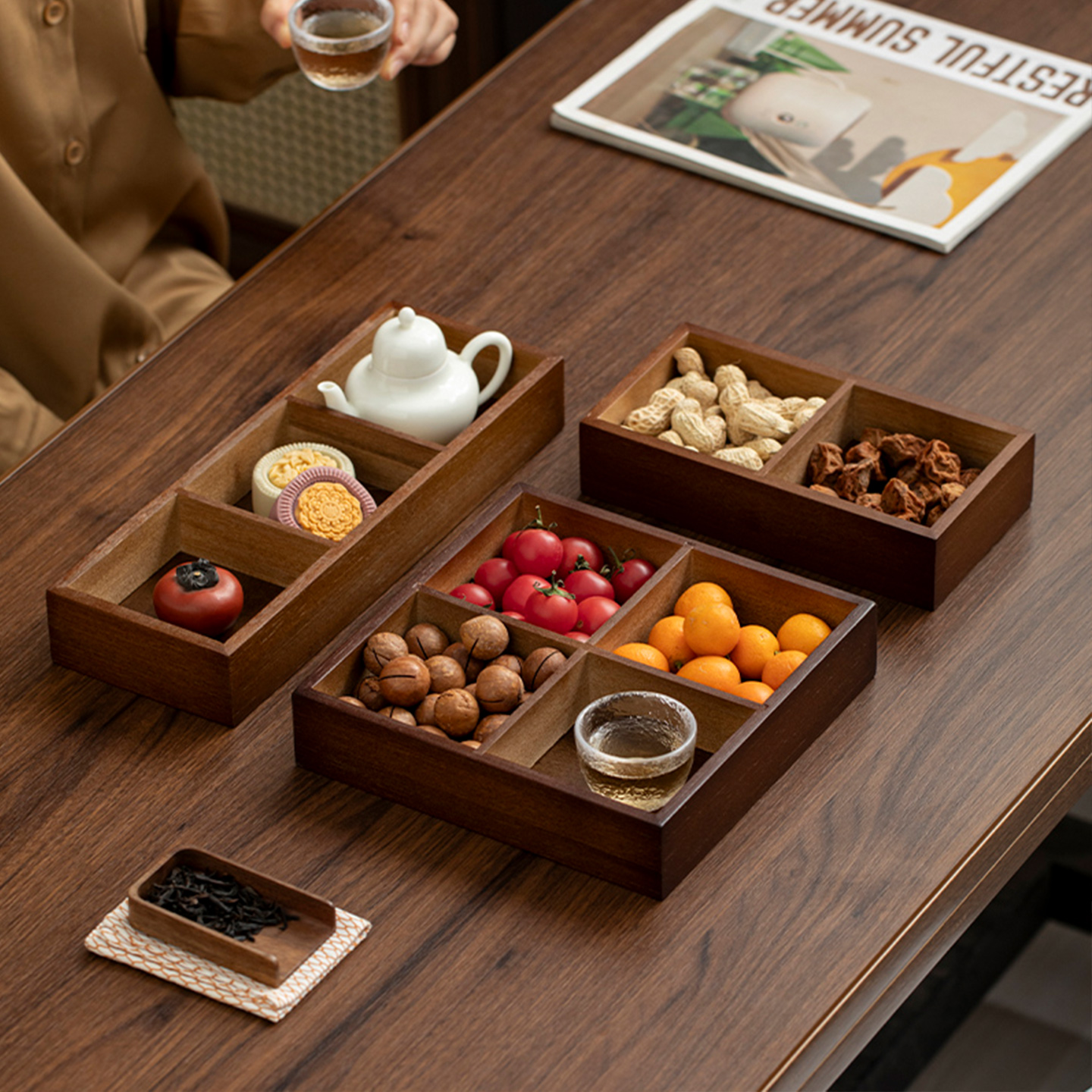 茶盘家用客厅茶几茶具收纳盘