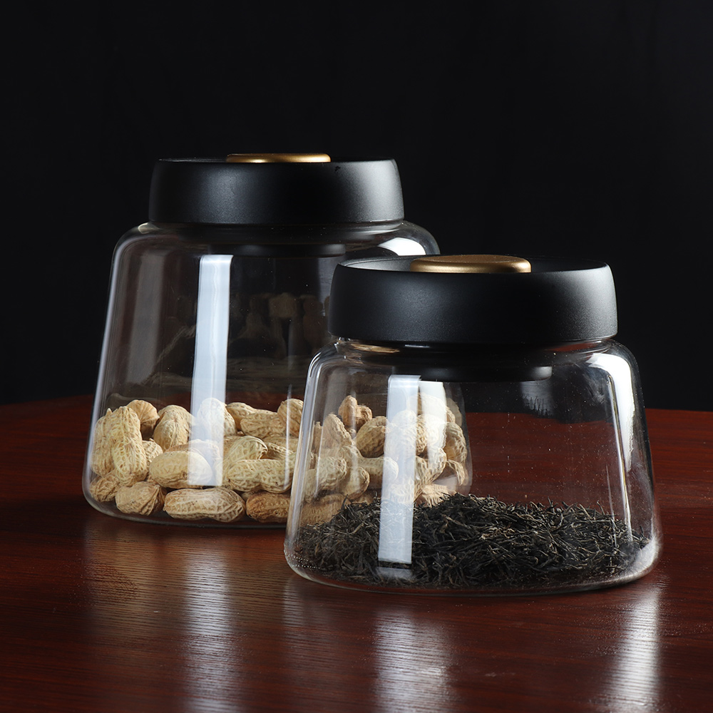 玻璃茶叶保存罐抽真空防潮茶叶糖果零食罐玻璃储存密封罐普洱花茶