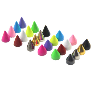 彩色合金铆钉尖头钉子服装鞋子箱包五金配件螺丝朋克手工DIY材料