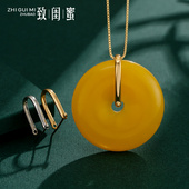 甜甜圈平安扣专用扣头diy配件18K金吊坠扣头瓜子扣翡翠项链扣配件