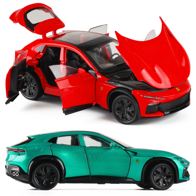 声光转向减震 6开门利法拉FUV普桑瑞儿童仿真合金小汽车模型玩具